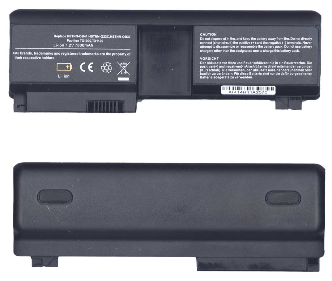 Аккумулятор для ноутбука HP Compaq TX1000 (HSTNN-OB41) 7800mAh OEM черная