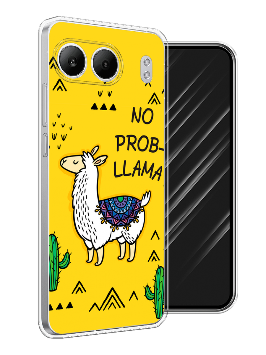 

Чехол Awog на OnePlus Nord 4 5G "No probLLama", Желтый;черный;синий, 155250-1