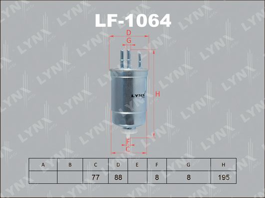 Фильтр топливный LYNXauto LF-1064 100056968077