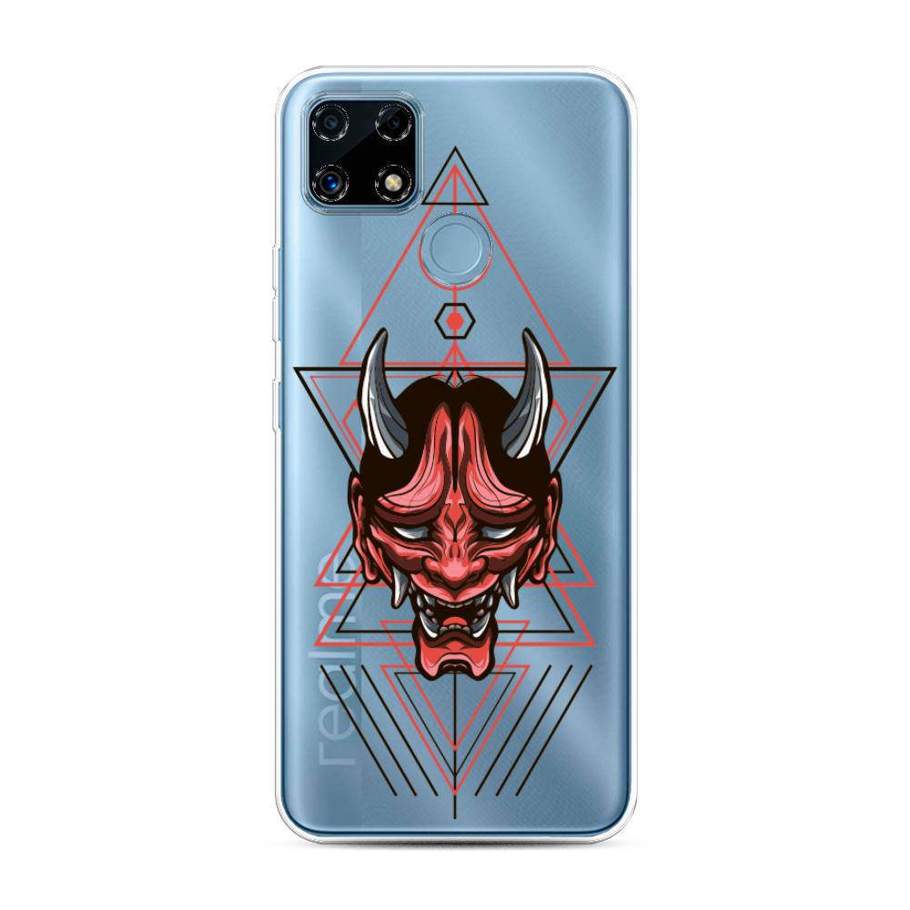 

Чехол на Oppo Realme C25 "Hanya Oni mask", Серый;красный;черный, 257450-4