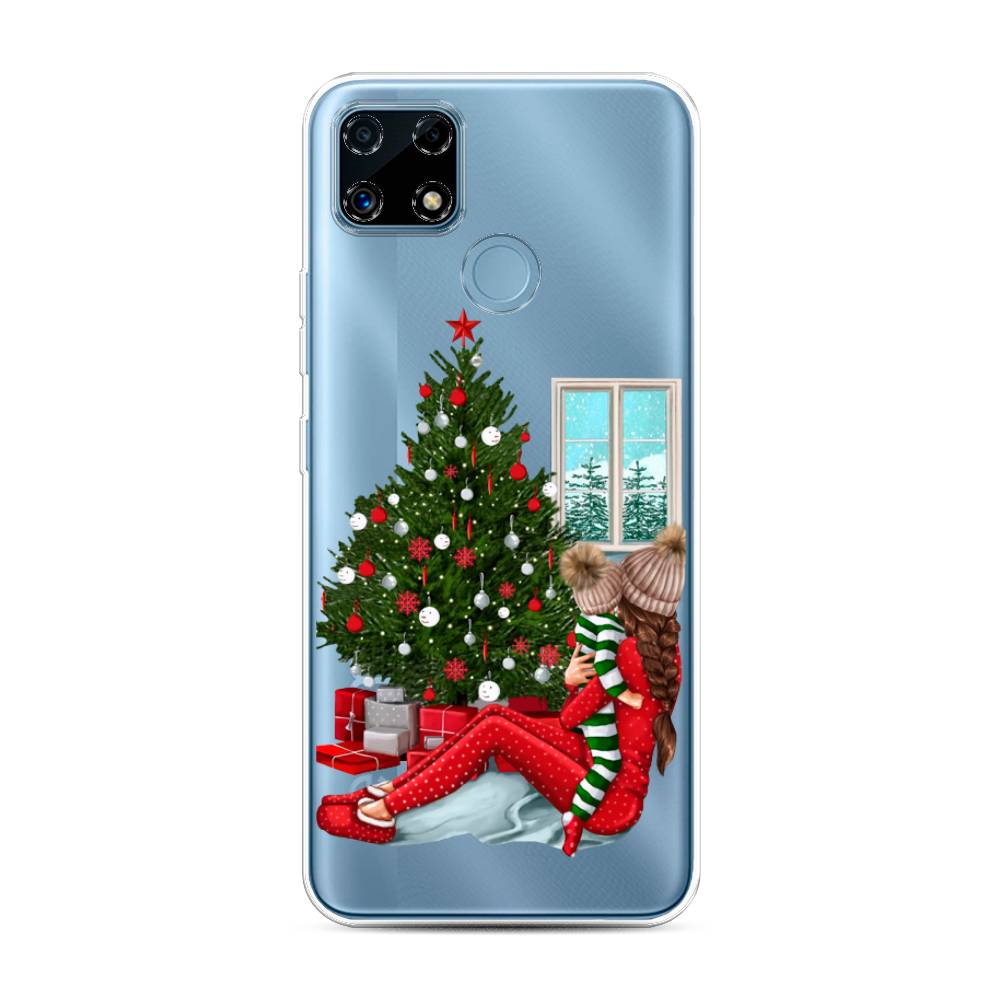 

Чехол на Oppo Realme C25 "Новый год с мамой", Красный;зеленый;голубой, 257450-6
