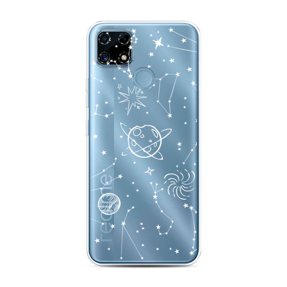 

Чехол на Oppo Realme C25 "Планеты в космосе", Белый, 257450-2