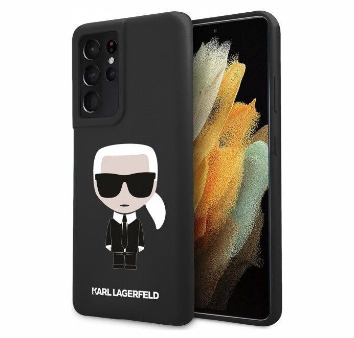 фото Чехол cg mobile karl lagerfeld liquid silicone iconic karl galaxy s21 ultra черный