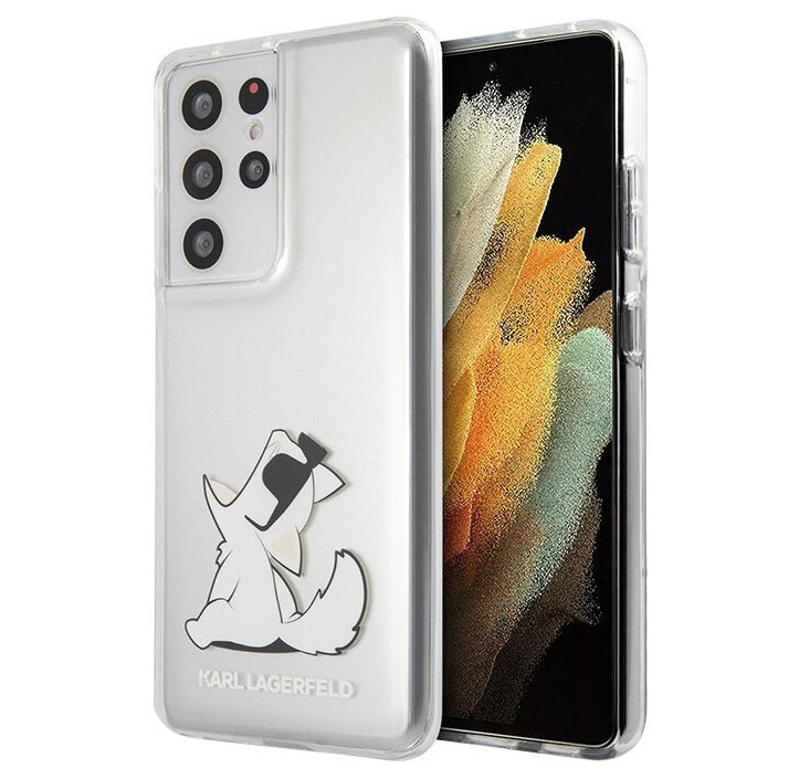 фото Чехол cg mobile karl lagerfeld choupette fun galaxy s21 ultra, прозрачный