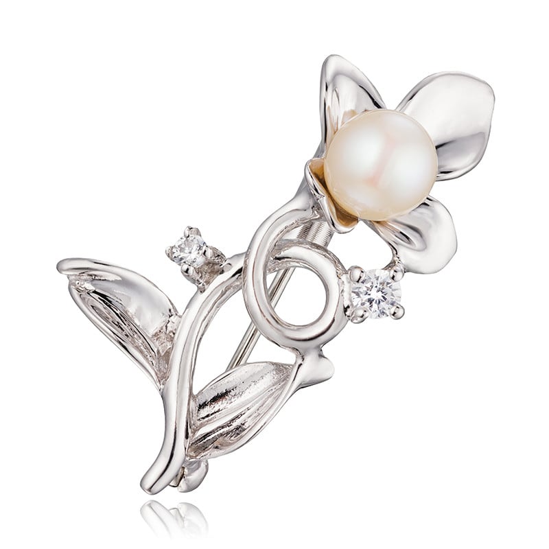 

Брошь из серебра с фианитом/жемчугом ЮВЕЛИР КАРАТ bp-290, bp-290