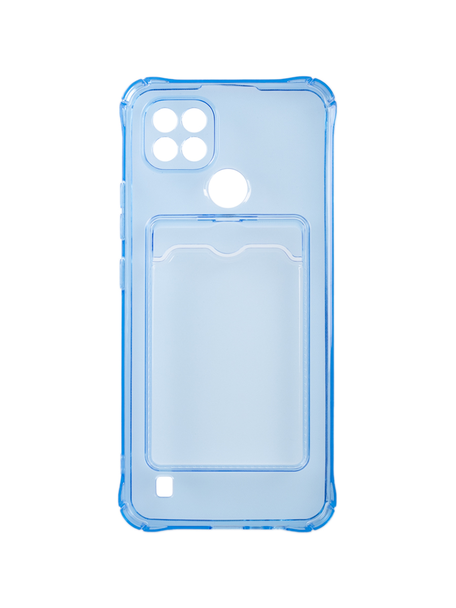 

Чехол для Realme C21 с картхолдером и защитой камеры, голубой, ZSCH-RLM-C21