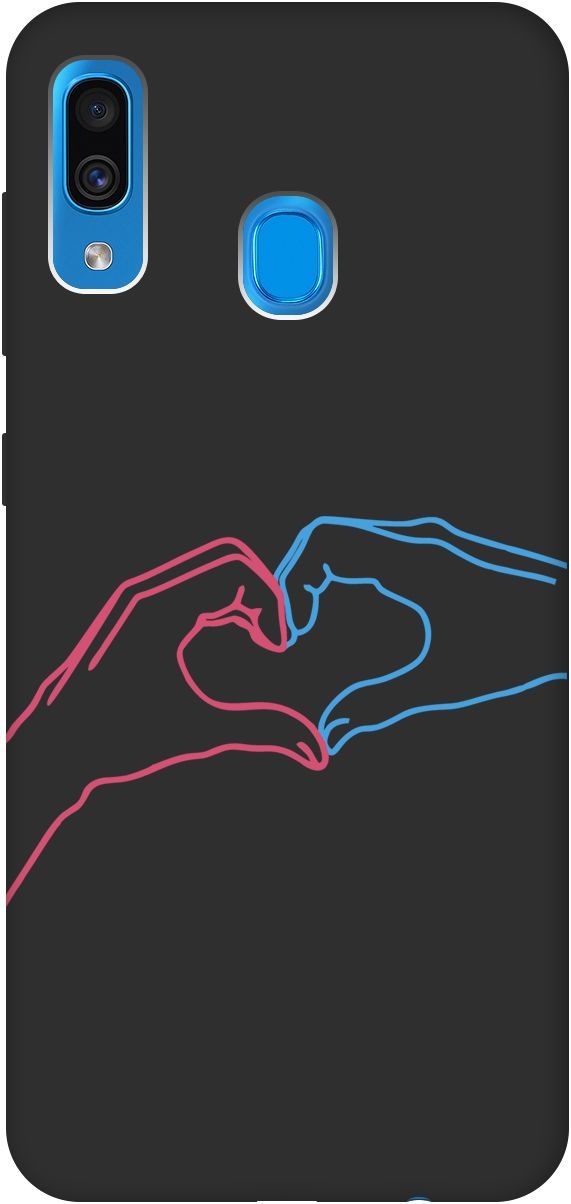 

Чехол на Samsung Galaxy A20/A30 с принтом "Fall in Love" черный, 2503