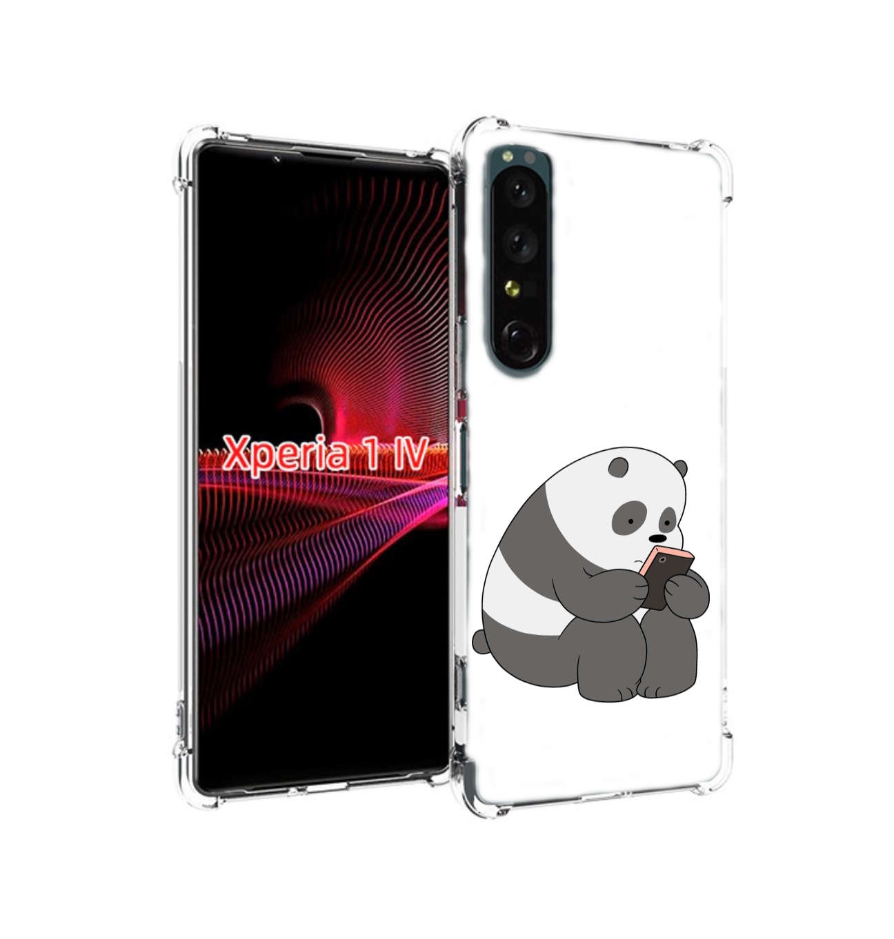 

Чехол накладка MyPads панда-в-телефоне для Sony Xperia 1 IV, Прозрачный, Tocco