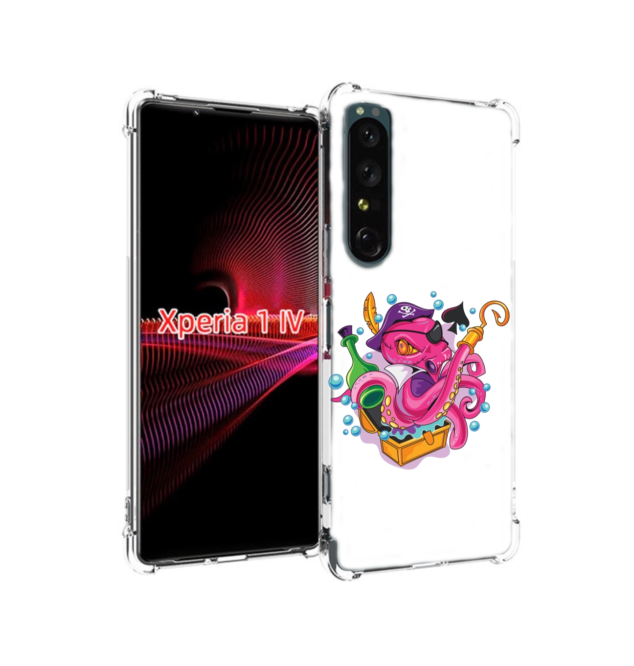 

Чехол накладка MyPads осьминог пират детский для Sony Xperia 1 IV, Прозрачный, Tocco