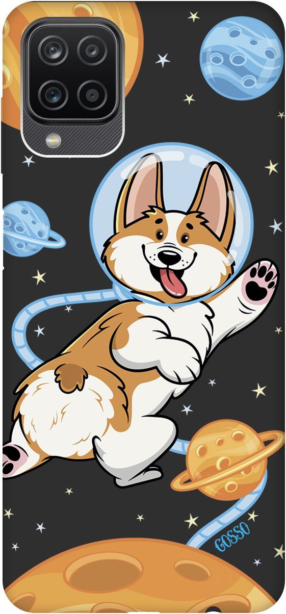 

Чехол на Samsung Galaxy A12/M12 с принтом "CosmoCorgi" черный, Черный;коричневый, 2501