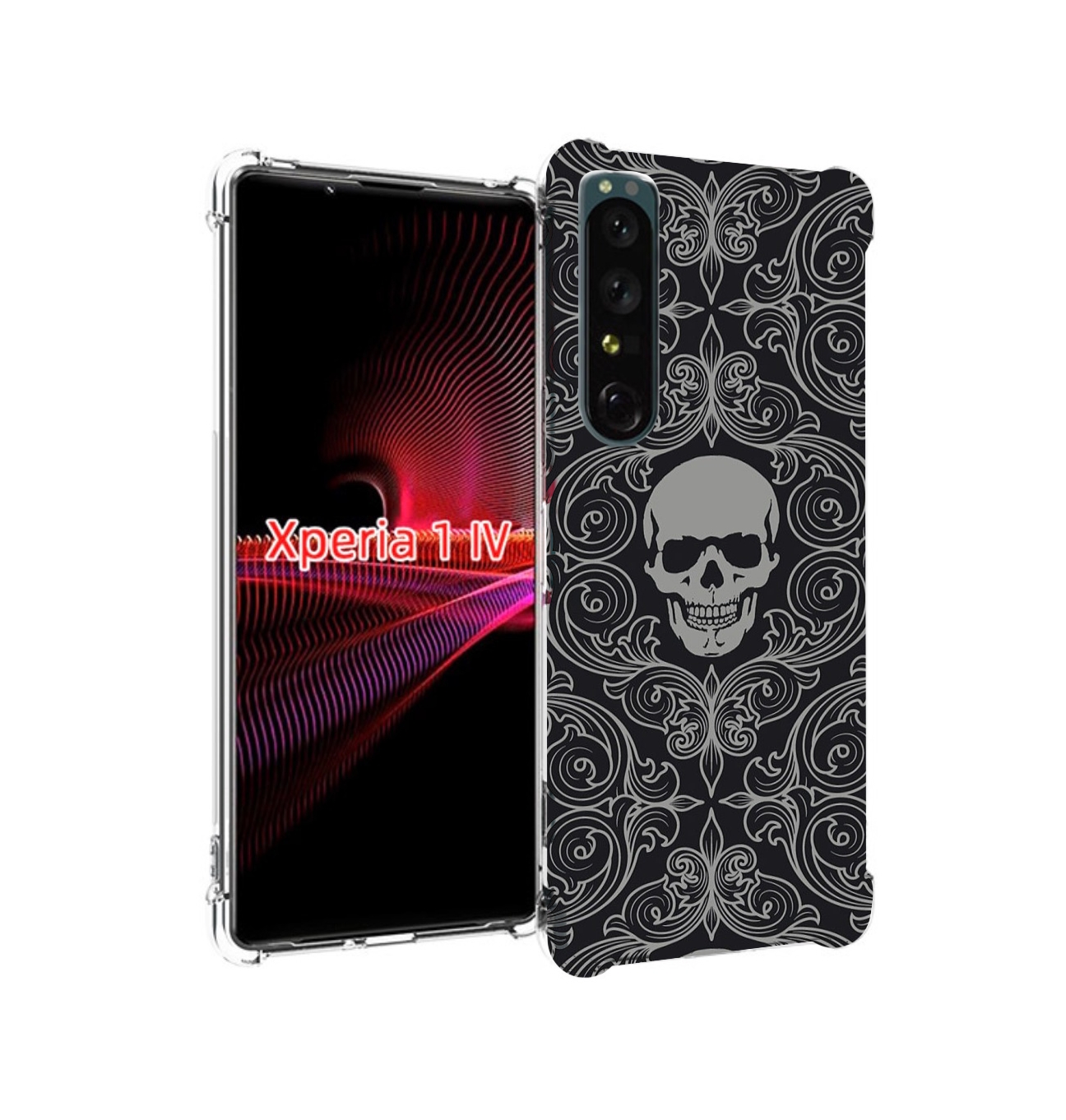 

Чехол накладка MyPads орнамент-черепов для Sony Xperia 1 IV, Прозрачный, Tocco