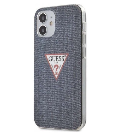 фото Чехол cg mobile guess denim triangle logo iphone 12 mini темно-синий