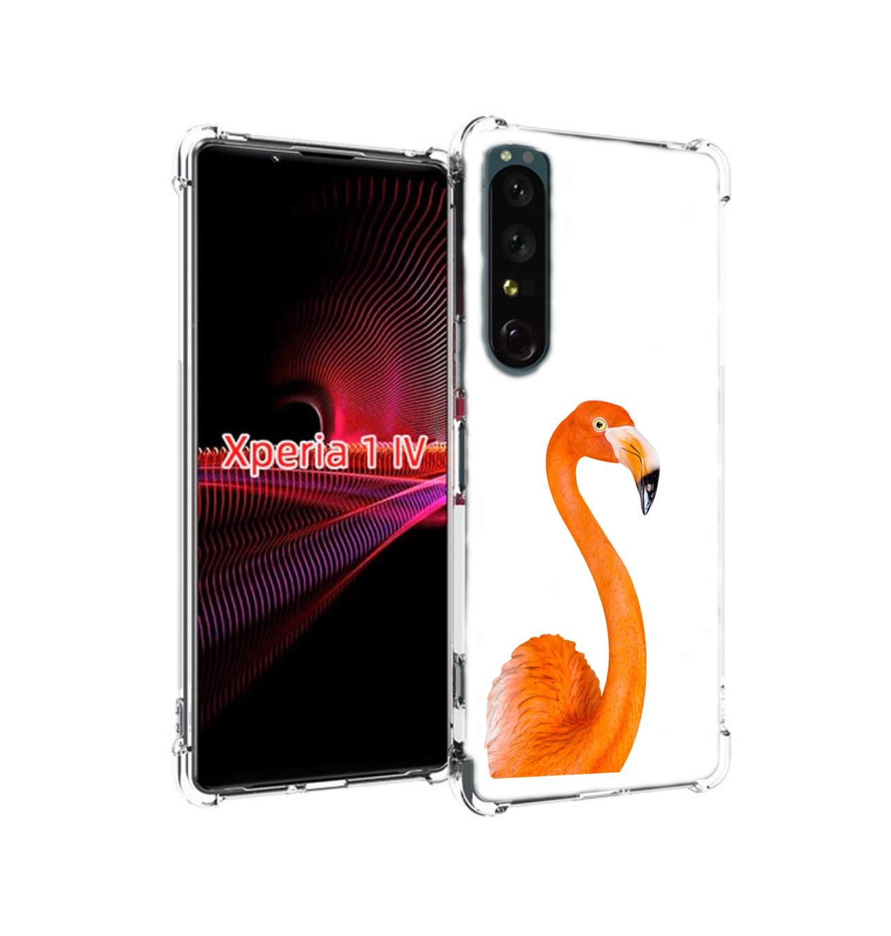 

Чехол накладка MyPads оранжевый-фламинго для Sony Xperia 1 IV, Прозрачный, Tocco