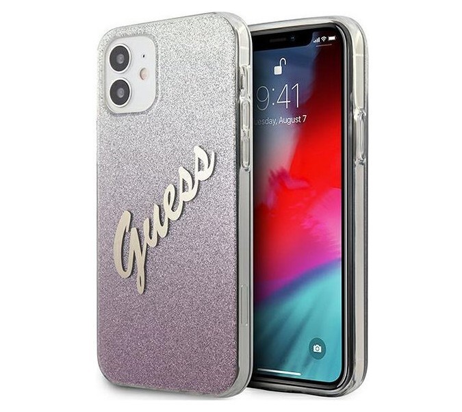 Чехол CG Mobile Guess  Script logo iPhone 12 mini Розовый