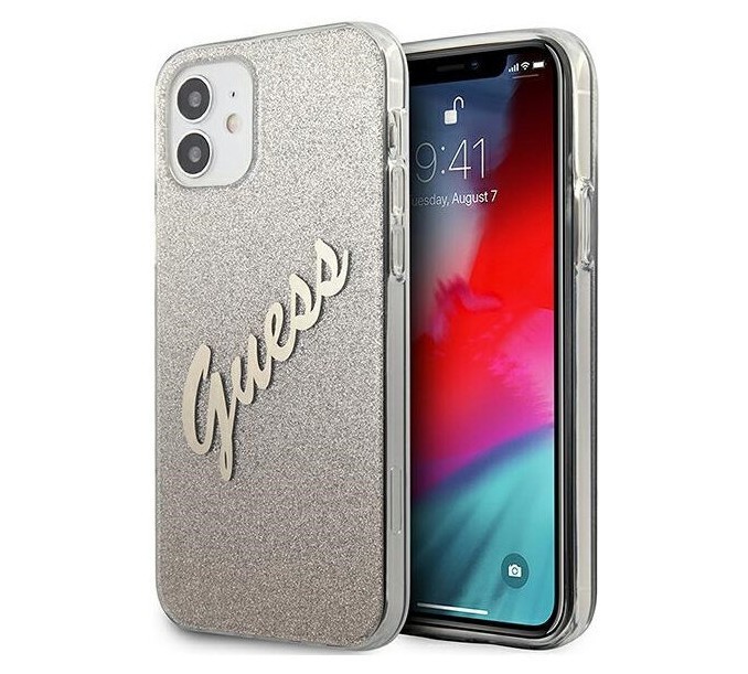 фото Чехол cg mobile guess script logo iphone 12 mini золотой