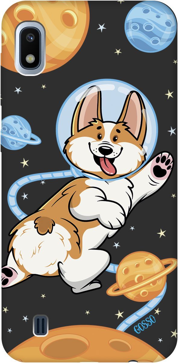

Матовый чехол на Samsung Galaxy A10 с принтом "CosmoCorgi" черный, Черный;коричневый, 2497