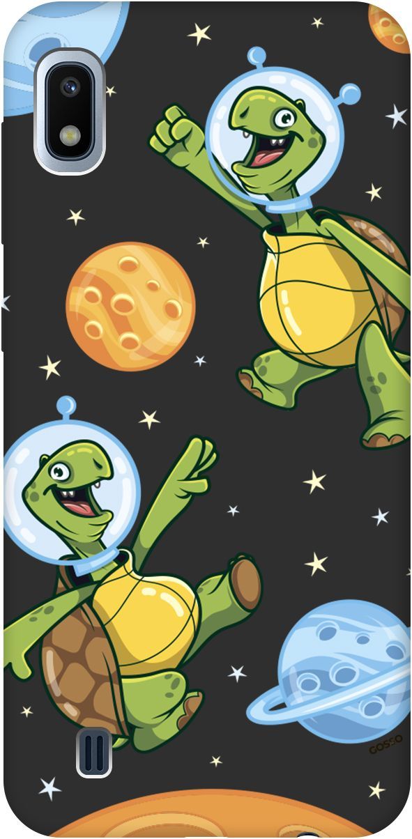 

Матовый чехол на Samsung Galaxy A10 с принтом "CosmoTurtles" черный, Черный;бежевый, 2497