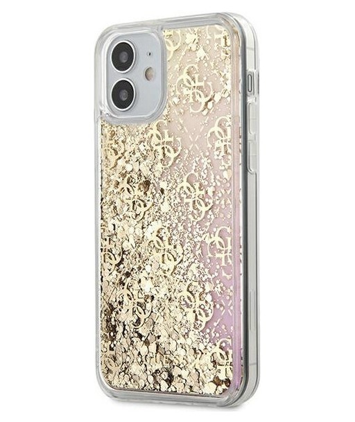 фото Чехол cg mobile guess liquid glitter 4g iphone 12 mini золотой