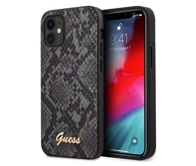 фото Чехол cg mobile guess python metal logo iphone 12 mini черный