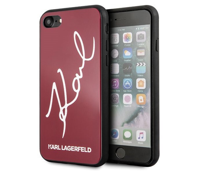 фото Чехол cg mobile karl lagerfeld double layer karl signature glitter iphone se 2020/8/7 red