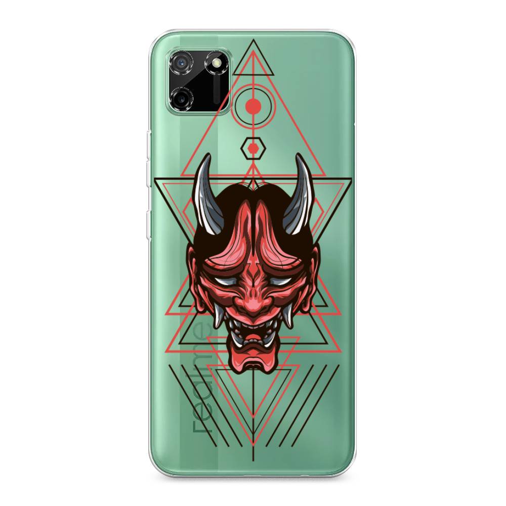 

Чехол на Realme C11 2020 "Hanya Oni mask", Серый;красный;черный, 253850-4