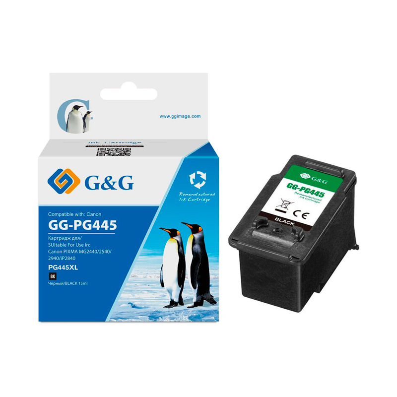 

Картридж для струйного принтера G&G (GG-PG445) черный, совместимый