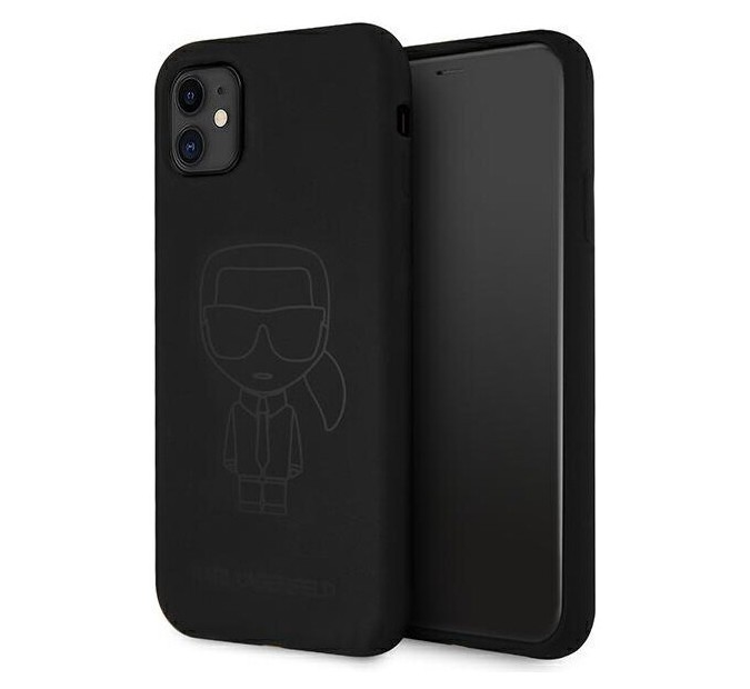 фото Чехол cg mobile karl lagerfeld liquid silicone ikonik iphone 11 черный