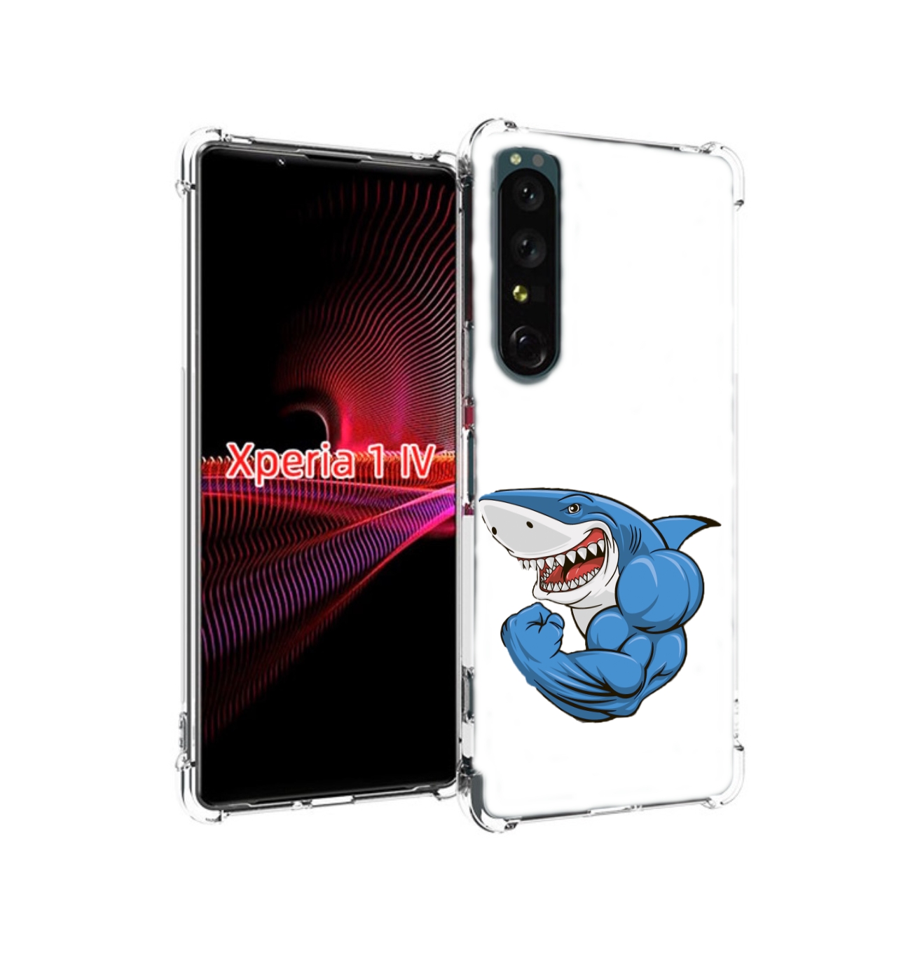 

Чехол накладка MyPads накаченная акула для Sony Xperia 1 IV, Прозрачный, Tocco