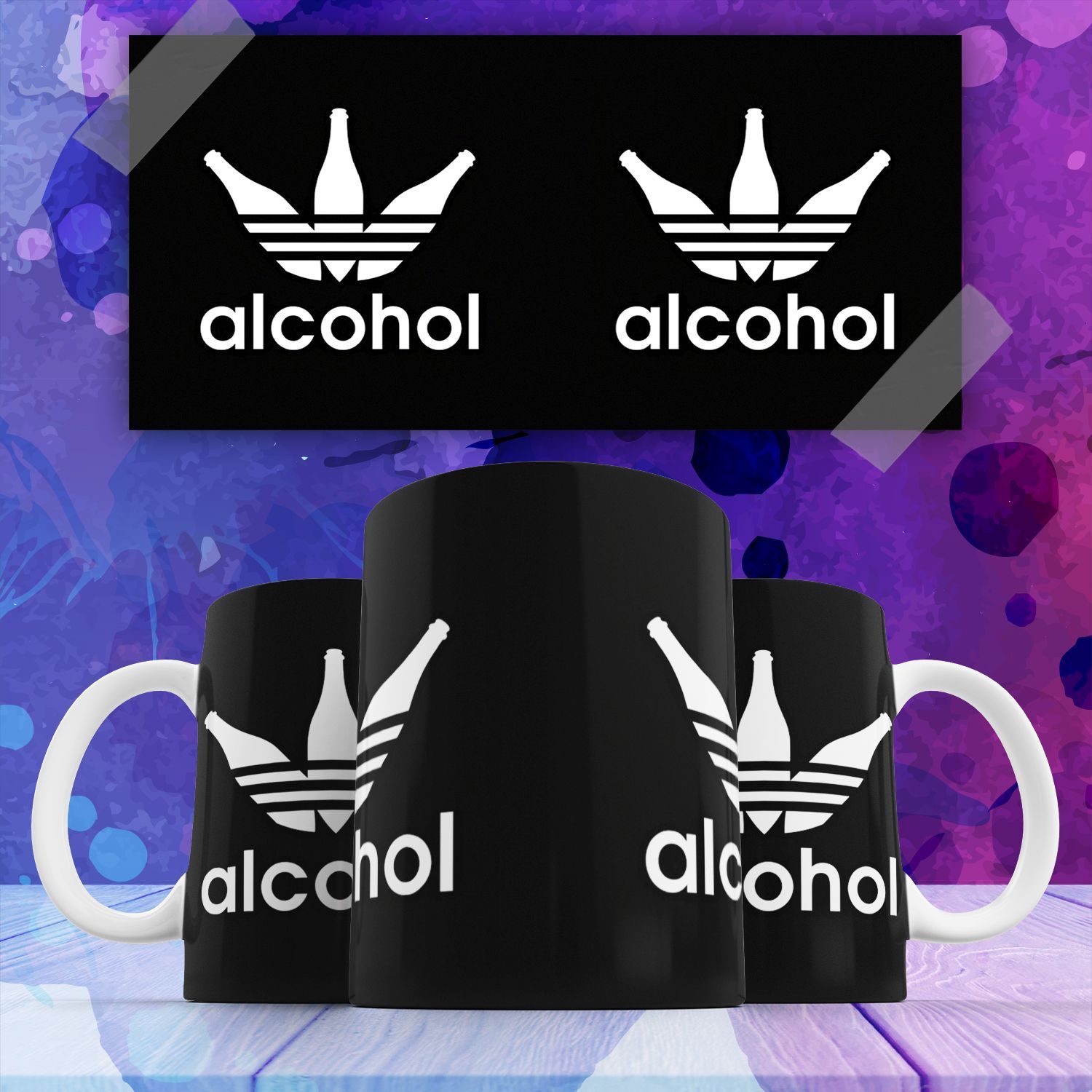 

Кружка КР172043, Кружка мем логотип Alcohol 330 мл