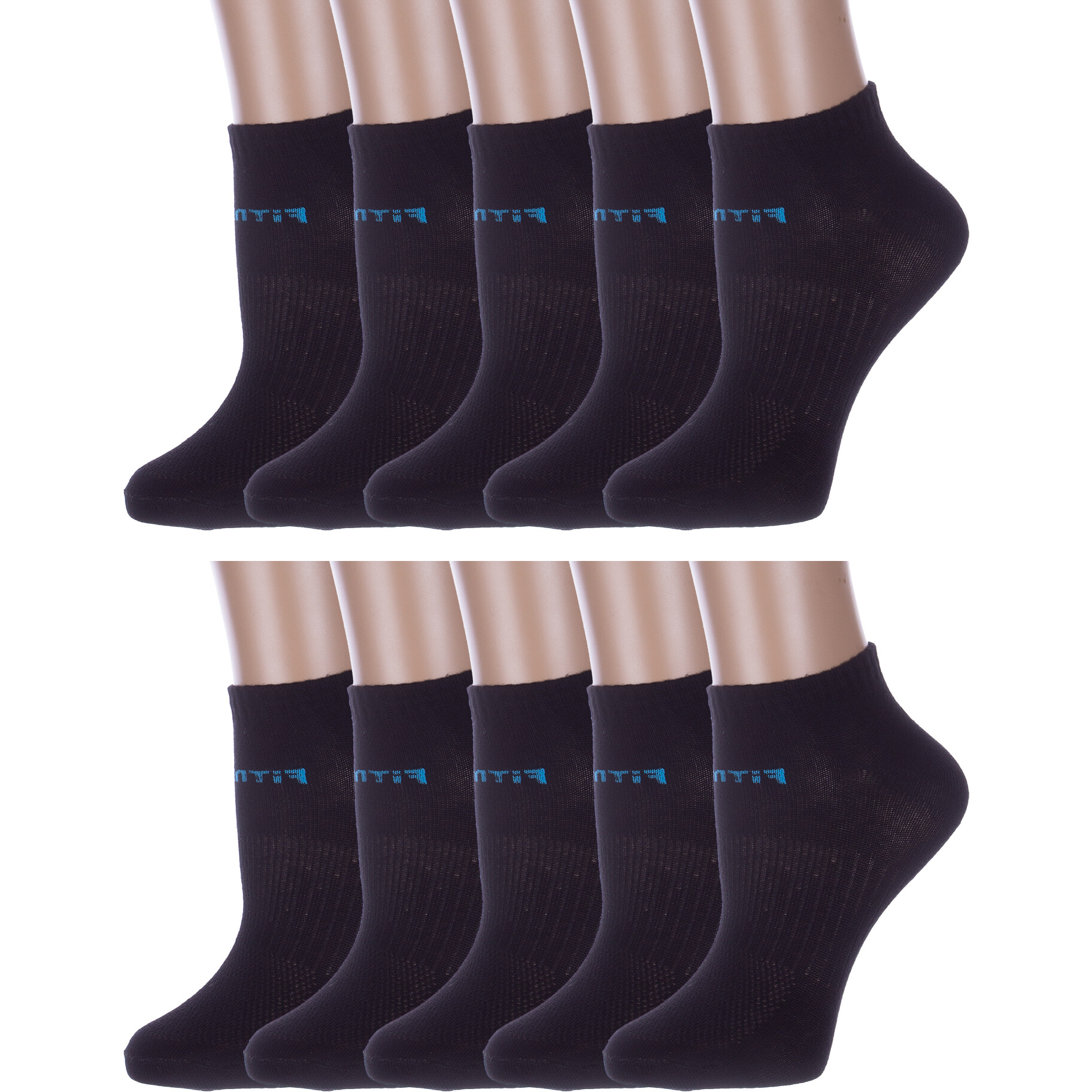 Комплект носков женских Альтаир 10-А217 черных 23, 10 пар