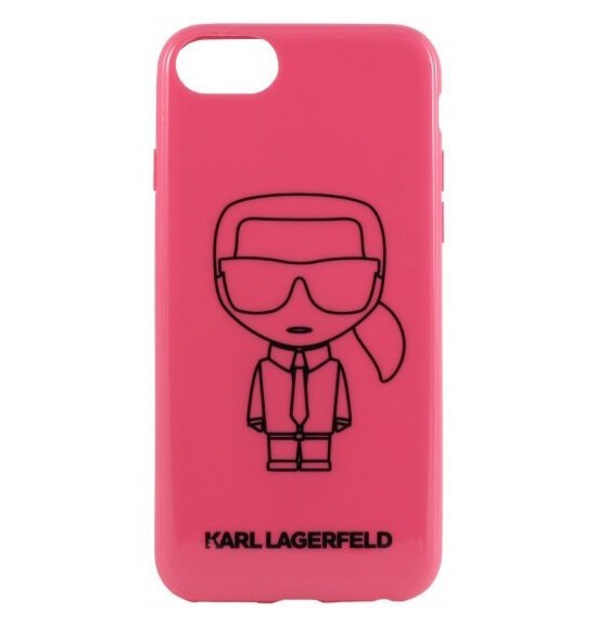 фото Чехол cg mobile karl lagerfeld ikonik iphone se 2020/8/7 розовый/черный