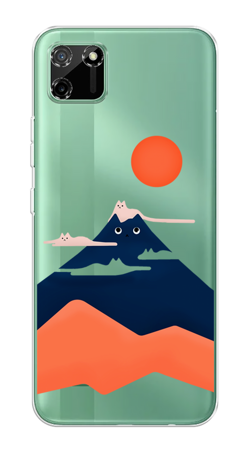 

Чехол на Realme C11 2020 "Кот-гора", Черный;оранжевый, 253850-4