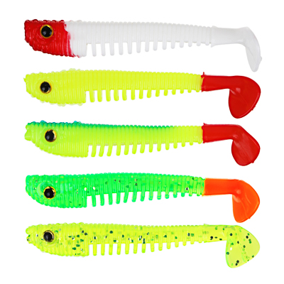 

AZOR FISHING Приманка силиконовая "Шустрик", 8см, 3шт, 5 цветов, 145-184