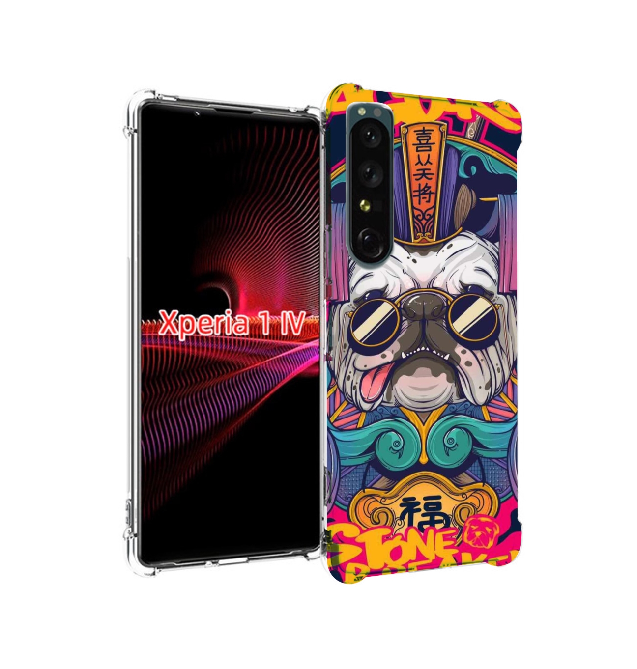 

Чехол накладка MyPads мопс агро яркая для Sony Xperia 1 IV, Прозрачный, Tocco