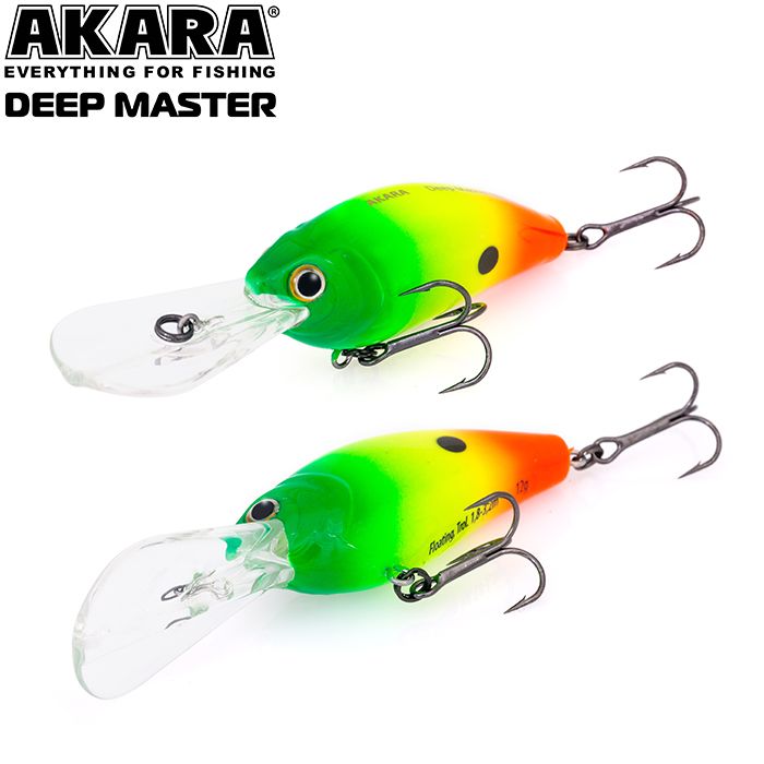 

Воблер Akara Deep Master 60F 12 гр 3/7 oz 3,5 in A21, Разноцветный, Deep Master