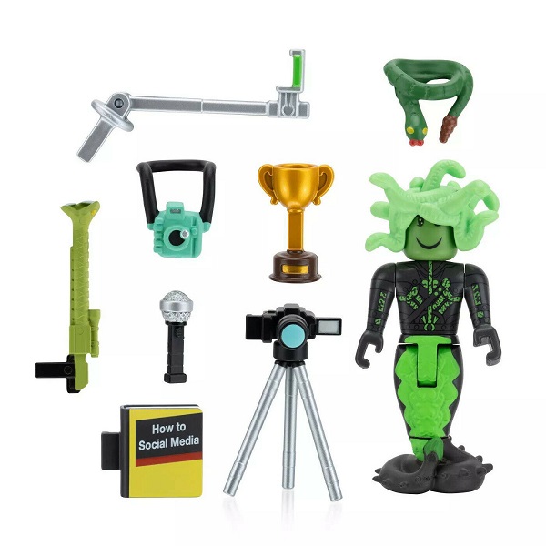 фото Фигурка roblox social medusa influencer with selfie stick avatar shop с аксессуар. rob0402