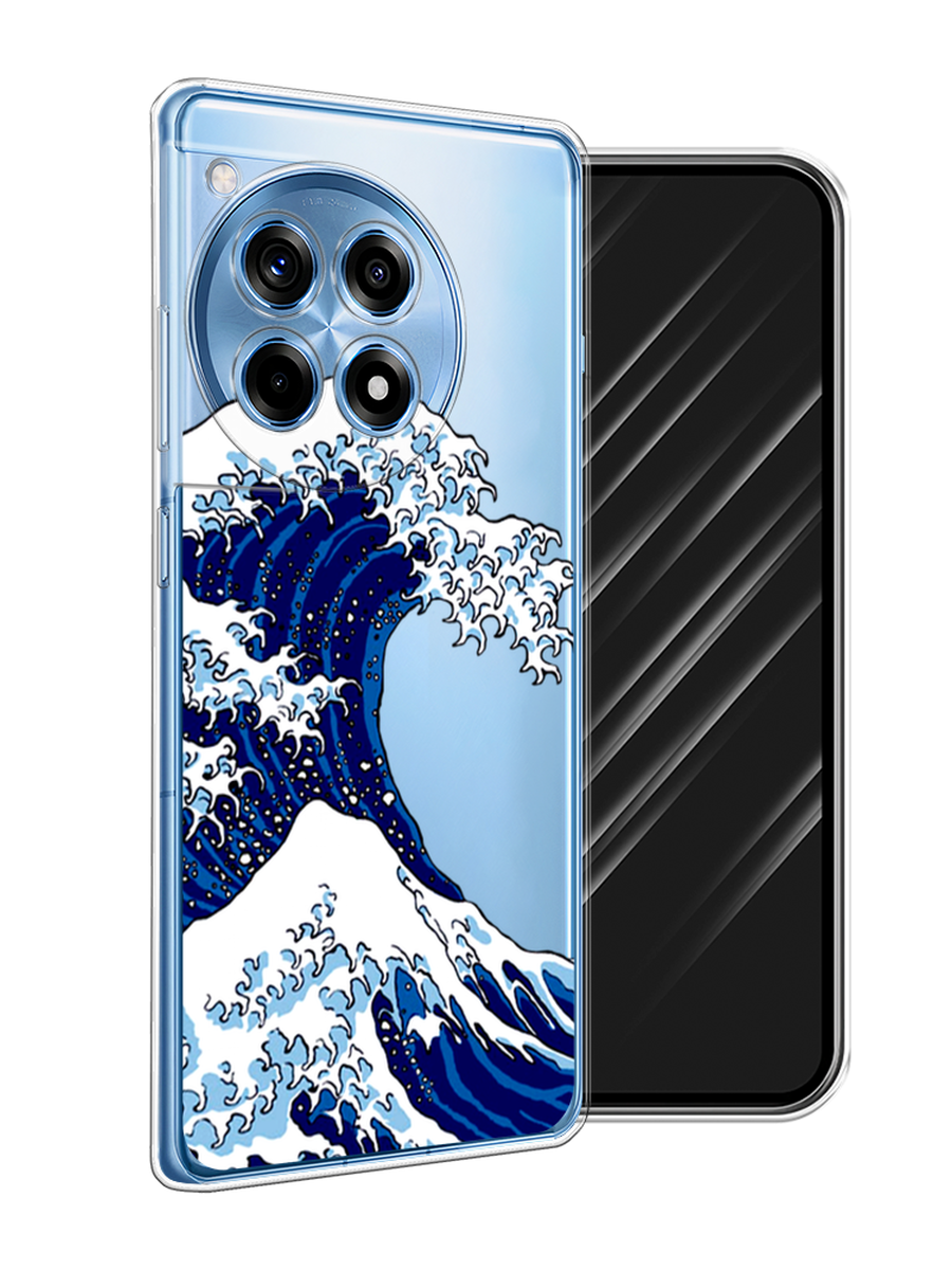 

Чехол Awog на OnePlus Ace 3 "Волна в Канагаве", Синий;белый, 154550-1
