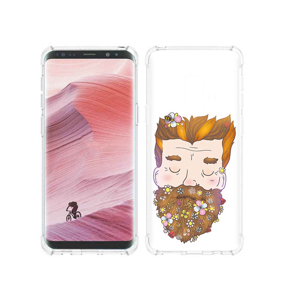 

Чехол MyPads Tocco для Samsung Galaxy S9 мужчина с цветами в бороде (PT101623.567.489), Прозрачный, Tocco