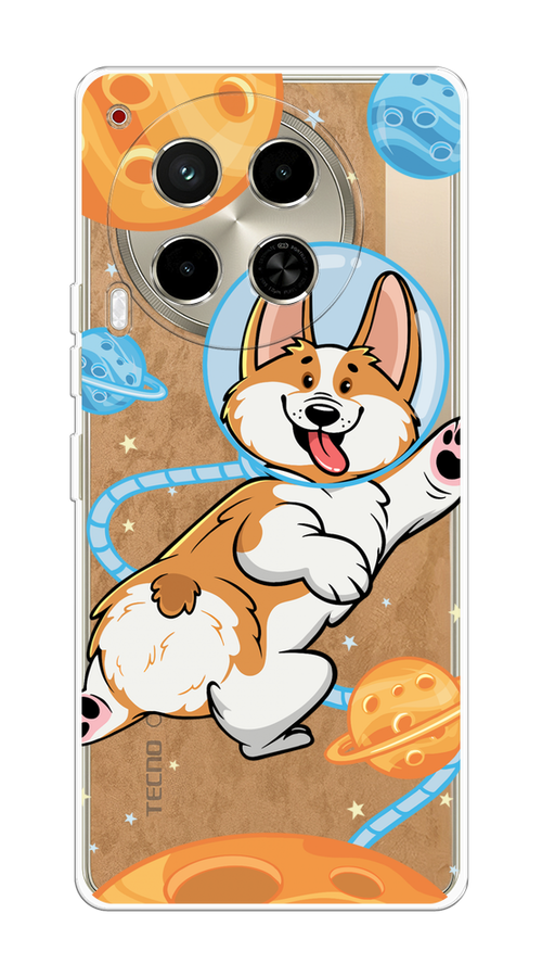 

Чехол на Tecno Camon 30 4G "Корги-космонавт", Голубой;бежевый;белый, 305650-1