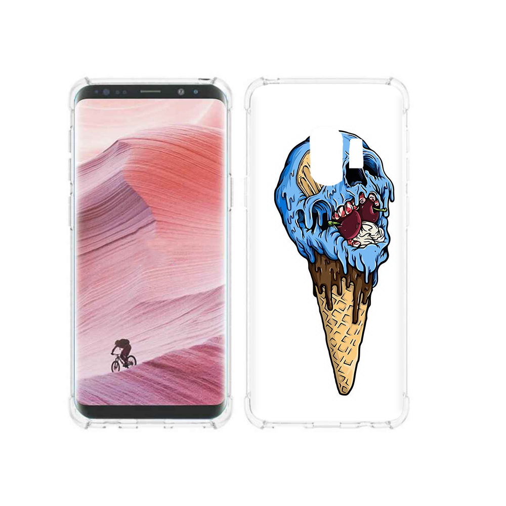 

Чехол MyPads Tocco для Samsung Galaxy S9 мороженное череп (PT101623.567.484), Прозрачный, Tocco
