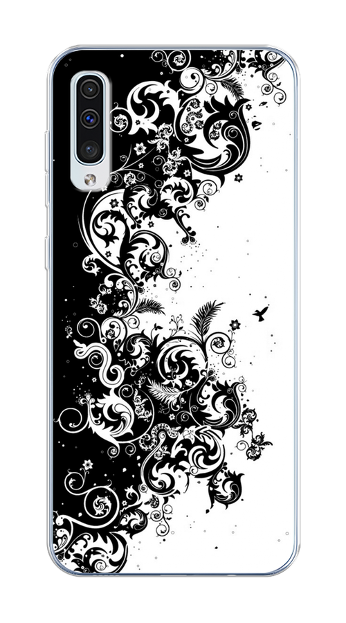 

Чехол на Samsung Galaxy A50/A30S "Черно белый узор", Белый;черный;серый, 27750-3