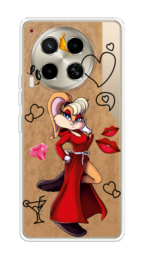 

Чехол на Tecno Camon 30 4G "Rich Lola Bunny", Красный;бежевый;оранжевый, 305650-1