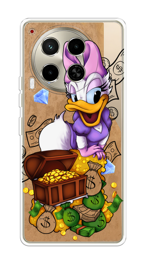 

Чехол на Tecno Camon 30 4G "Rich Daisy Duck", Коричневый;белый;фиолетовый, 305650-1