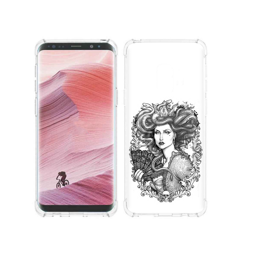 

Чехол MyPads Tocco для Samsung Galaxy S9 медуза черно белый (PT101623.567.472), Прозрачный, Tocco