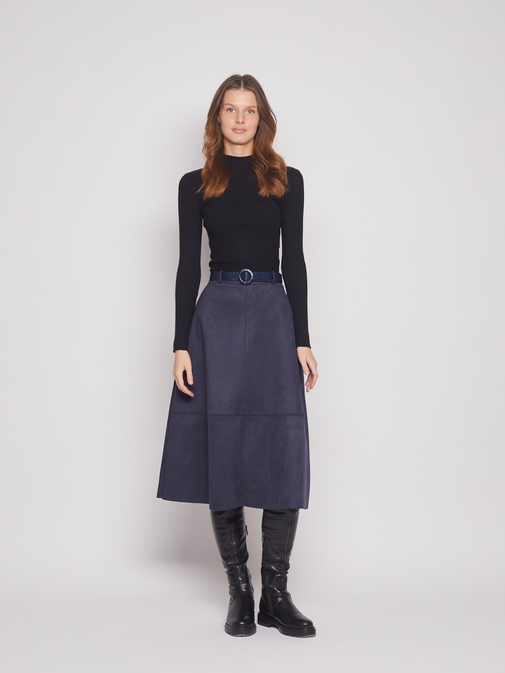 

Юбка женская Zolla 22347831073 синяя 2XL, 022347831073