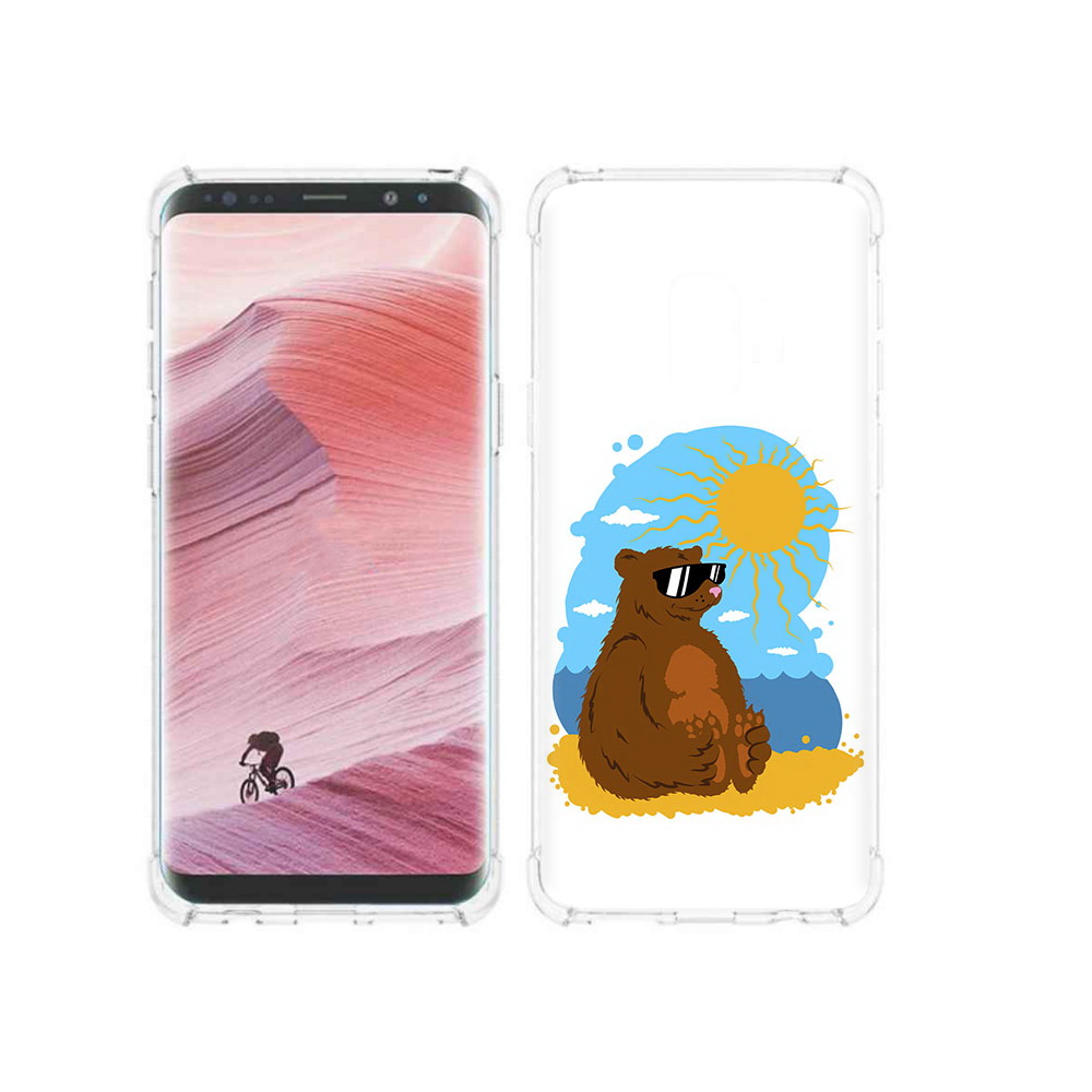 

Чехол MyPads Tocco для Samsung Galaxy S9 медведь на чиле (PT101623.567.468), Прозрачный, Tocco