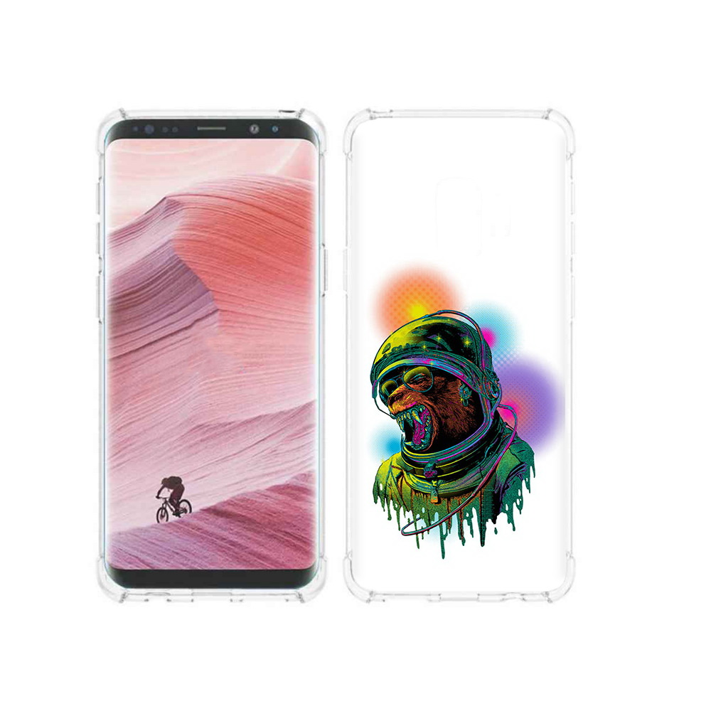 

Чехол MyPads Tocco для Samsung Galaxy S9 медведь космонавт (PT101623.567.466), Прозрачный, Tocco