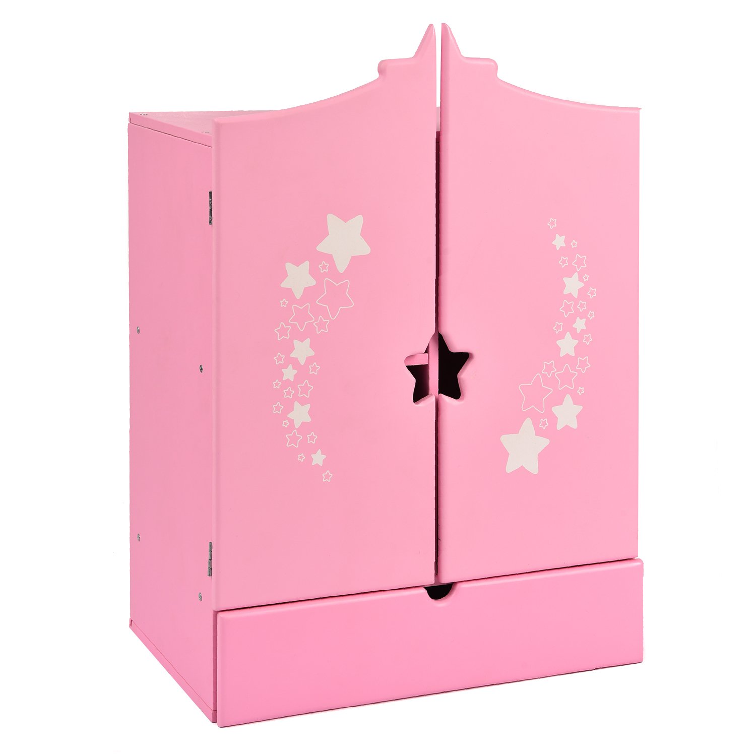 Шкаф с дизайнерским звёздным принтом Leader Diamond Star розовый 74219