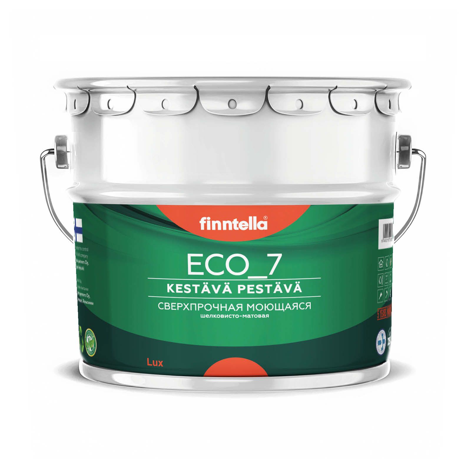 

Высокостойкая интерьерная краска FINNTELLA ECO_7 с оптическим эффеком EggShell. Усилена по, Бежевый, интерьерная ECO_7 EggShell с защитой от пятен и царапин