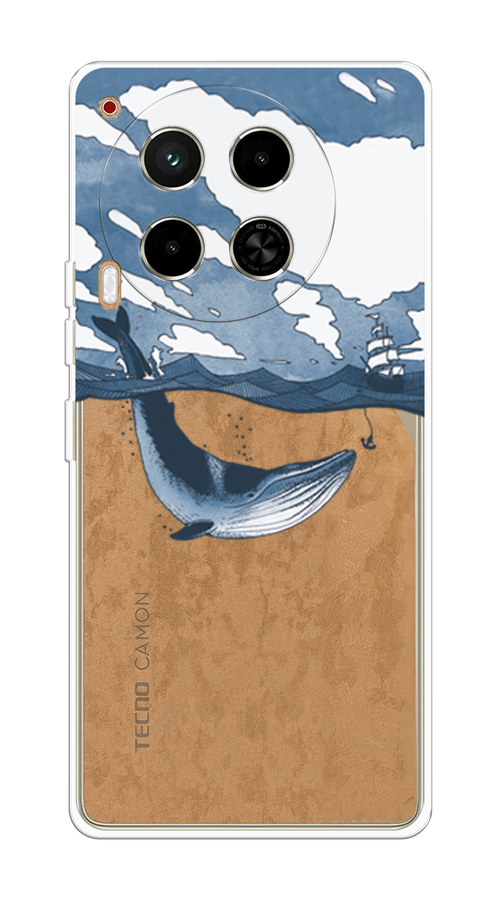 

Чехол на Tecno Camon 30 4G "Большой кит", Синий, 305650-1